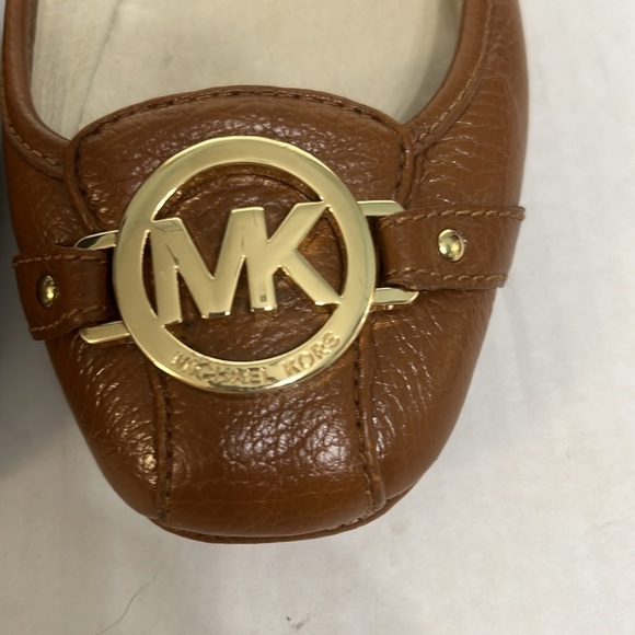 Michael Michael Kors flats Classic Lillie Luggage Leather Moccasin Loafers  7 M - Picture 3 of 10